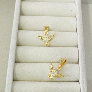 PINGENTE ESP.SANTO CRAV. SM BANHO DOURADO