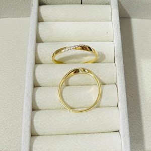 ANEL UMA FILEIRA CRAV.  082 SM BANHO DOURADO