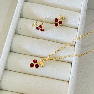 CONJUNTO CEREJA INF. BANHO DOURADO