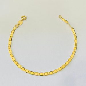 PULSEIRA ELOS BATIDA1124 BANHO DOURADO