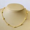 CHOKER AMENDOAS BANHO DOURADO
