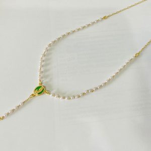 TERCO PEROLA E CORR ELOS BANHO DOURADO