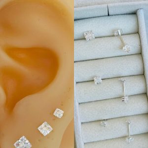 TRIO QUADRADO 3/4/5 MM PRATA