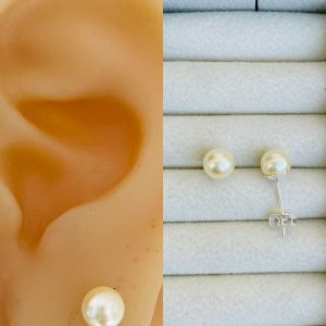 BRINCO PEROLA 7MM PRATA