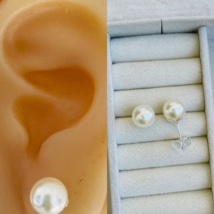 BRINCO PEROLA 10MM PRATA