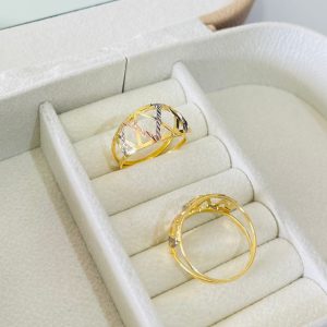 ANEL VAZ. FRIZ. C/ RHODIUM SM BANHO DOURADO