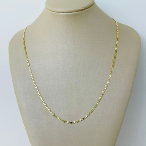 CORRENTE 60CM  ELO FRIZ. BANHO DOURADO