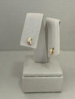 BRINCO LUA COM UMA PEDRA BANHO DOURADO