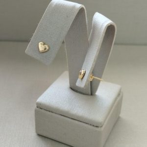 fora de linha BRINCO CORACAO M DO TRIO BANHO DOURADO