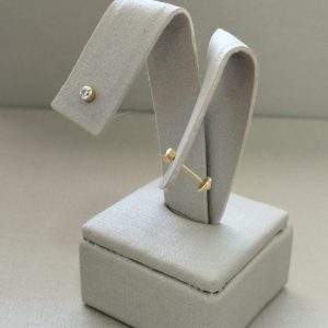 BRINCO BP REDONDO C/ ZIRC BANHO DOURADO