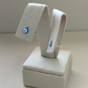 BRINCO OLHO GREGO GOTA 4X6 BANHO DOURADO