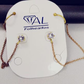 CHOKER CORR. ZIRC. BANHO DOURADO