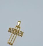 PINGENTE CRUCIFIXO FIO DIAM. BANHO DOURADO