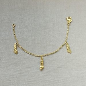 PULSEIRA INF. TRES FIGAS BANHO DOURADO