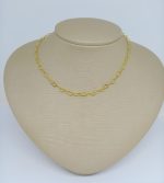 CHOKER CORACOES VAZ ELOS PEQ  BANHO DOURADO