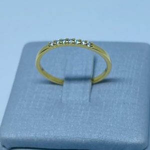 ANEL CRAV.SETE ZIRC. 852W BANHO DOURADO