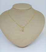GARGANTILHA 45CM COM PING PASSANTE DE MENINA CRAV BANHO DOURADO