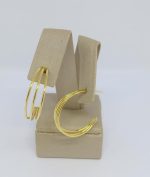 ARGOLA TRES FIOS LISOS BANHO DOURADO