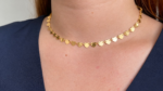 CHOCK CORACAO LISO BANHO DOURADO