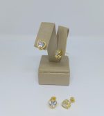 BRINCO ZIRC. CORACAO 8X8 BANHO DOURADO