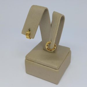 ARGOLA CLIQUE TRES FILEIRAS BANHO DOURADO