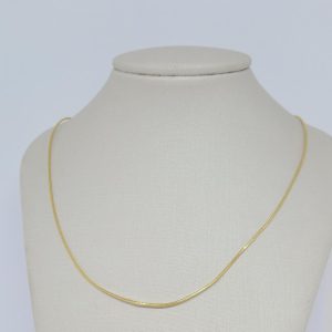 fora de linha GARGANTILHA RABO DE RATO 45CM BANHO DOURADO