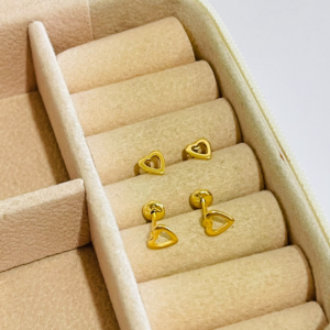 BRINCO BP CORACAO VAZ BANHO DOURADO