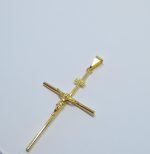 PINGENTE CRUCIF. RELEVO CRISTO BANHO DOURADO