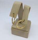 ARGOLA TODA DE PEDRAS MEDIA BANHO DOURADO