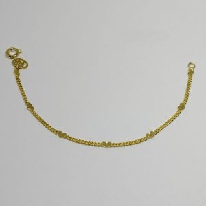 PULSEIRA INFANTIL CORACOES LISOS BANHO DOURADO
