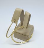 ARGOLA TODA DE PEDRAS TAM GG BANHO DOURADO