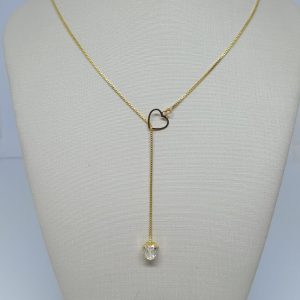 GARGANTILHA 2 CORACOES PASS. BANHO DOURADO