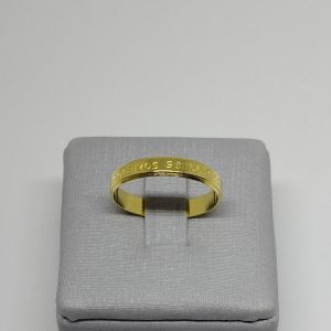 fora de linha ANEL SALMO ALEGRAI-VOS BANHO DOURADO