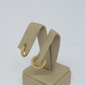 ARGOLA DUAS 032 FILEIRAS BANHO DOURADO