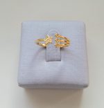 ANEL REG QUATRO ESTRELAS BANHO DOURADO