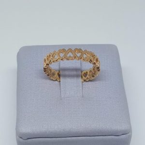 ANEL RODEADO DE CORACOES BANHO ROSE