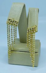 BRINCO CINCO CORR DE PEDRAS BANHO DOURADO