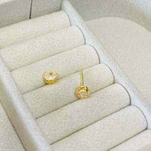 BRINCO ZIRC. RED. 4.0 BANHO DOURADO