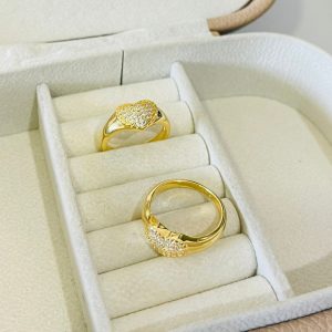 ANEL CORACAO CRAV. SM BANHO DOURADO