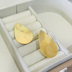 BRINCO GOTA 29X20 DIAM. BANHO DOURADO