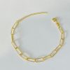 PULSEIRA CORR OVAL DIAM. BANHO DOURADO