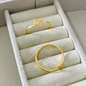 ANEL BORB. VAZADA BANHO DOURADO