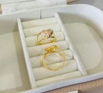 ANEL RELEVO CORACAO C/ RHODIUM. BANHO DOURADO