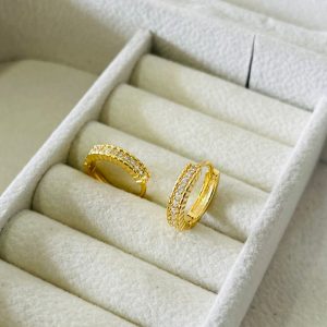 ARGOLA CRAV REDONDA TAM G SM BANHO DOURADO