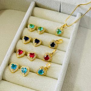 CONJUNTO CORACAO CRAV. 672 SM BANHO DOURADO