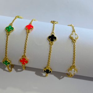 PULSEIRA TRES TREVOS BANHO DOURADO