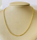 GARGANTILHA ELO PORTUGUES P2.5 45CM BANHO DOURADO