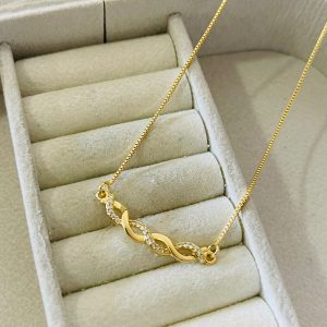 GARGANTILHA 45CM PING TRANC CRAV. BANHO DOURADO