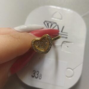 ANEL CORACAO G TODO CRAV. BANHO DOURADO