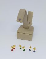 BRINCO 4MM ZIRCONIA REDONDA BANHO DOURADO